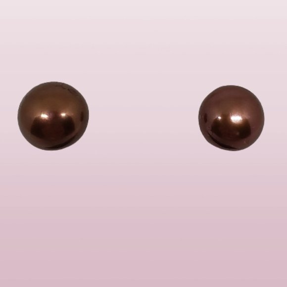 Brown Dyed CFWP Pearl Necklace/2 Bracelets/Earring SET - Picture 4 of 5